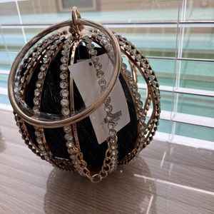 Party Ball Rhinestones Party Clutch with black sack, JJ